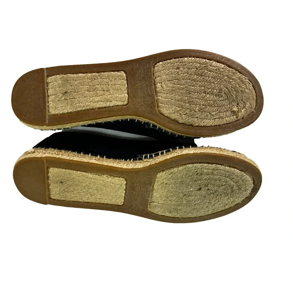 Talbots Dragonfly Espadrille Flats Blue Canvas Round Toe‎ SZ 7.5